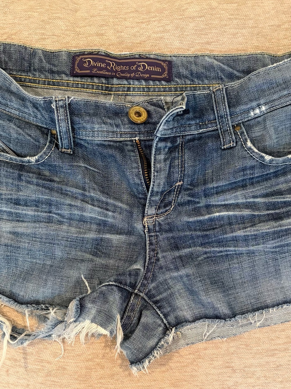 Divine Rights of Denim Women's Blue Distressed Cutoff Shorts
